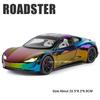 1:24 Модель Y Roadster Легкосплавные Машинки Игрушка Литая Модель Двери Открываются Миниатюрная Полицейская Машина Рулевое Управление Колесами Автомобиль Собирайте Сувениры