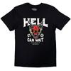 Stranger Things TShirt Hell Can Wait Official Tv Series New Black Unisex T-Shirt