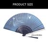 Складной веер с классическим китайским культурным узором «Бабочки», деревянный и хлопково-льняной, ручной, с кисточками, для коллекционеров