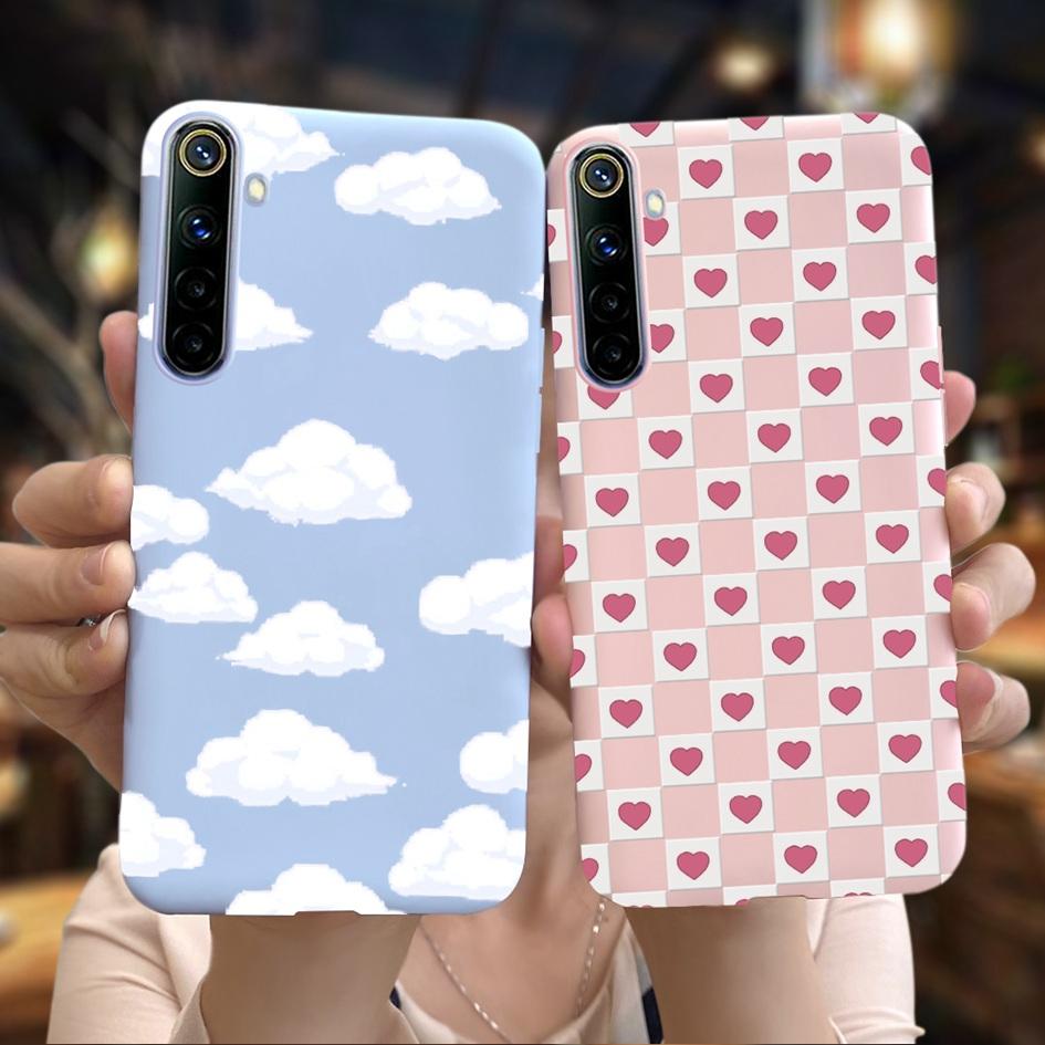 Для Realme 6 6 Pro Чехол Милые Узоры Молочной Коровы и Цветов Мягкая Задняя Крышка Для OPPO Realme 6 6S 6Pro RMX2061 Coque Funda Realme6 Capa