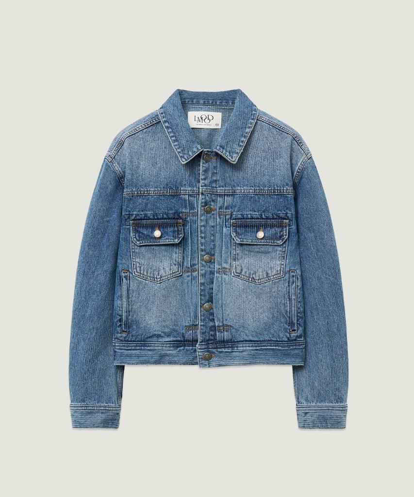 Lmood Cane Denim Trucker Jacket Washed Blue