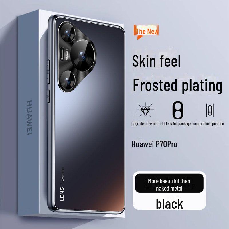 High-end Protective Case for Huawei P40/P50/P60/P70 Pro, Full Frosted Design with Electroplating Finish