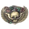 Skull Skeleton Belt Buckle Belt Diy Accessories Western Cowboy Style Smooth Belt Buckle Punk Rock Style K20