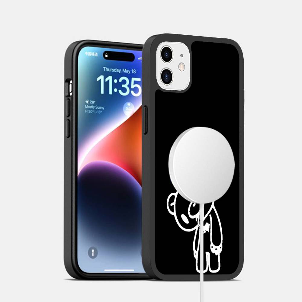 G-Gloomy-Bear-Cute Magnetic Case For iPhone 17 16 14 13 12 11 15 Pro Max Plus Wireless Charge Phone Cover