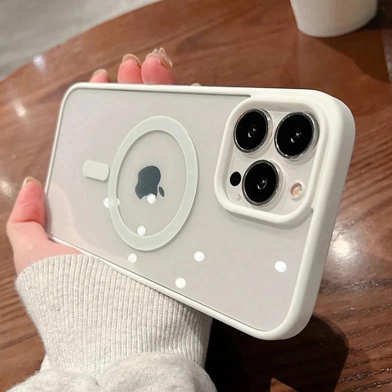 Ударопрочный акриловый магнитный прозрачный чехол для телефона iPhone 15 14 13 12 11 Pro Max 14 Plus для беспроводной зарядки Magsafe, жесткий чехол для ПК