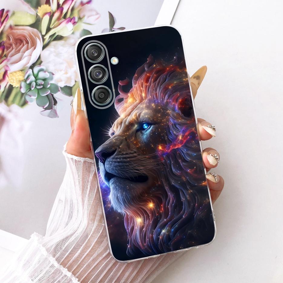 Чехол для Samsung Galaxy M55 SM-M556B Новый Цветок Бабочка Расписная Крышка Мягкий Силиконовый Чехол Для Samsung M55 M 15 Galaxy M15 Сумки