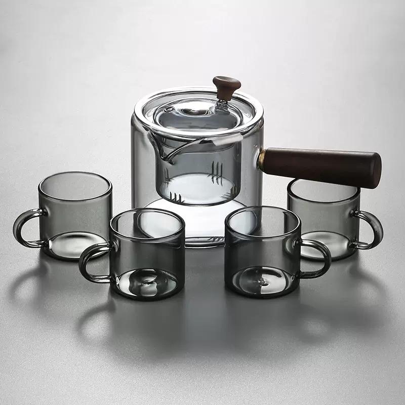 Чайник из высокотемпературного стекла с высоким содержанием кремния и бора Чайник для домашней кухни Можно нагревать Чайный сервиз для приготовления чая на плите