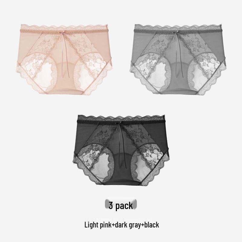 Ali Women's Ice Silk French Lace Briefs (3-Pack)