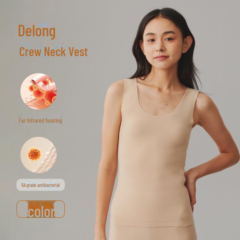 Женский толстый немецкий бархатный утепленный бесшовный зимний жилет