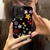 Креативный цветной чехол для телефона со звездным узором для iPhone 11 12 13 14 15 16 17 Pro Max 16E 17Air X XR XS 7 8 Plus Ударопрочный чехол