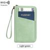 New Anti-theft Brush Passport Bag, Large Capacity Long Passport Holder, Multi-functional Travel Storage Certificate Bag