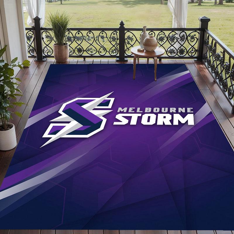 Soft Floor Carpet Melbourne Storm Pattern Area Rug Decorative Mat For Home Room Decoration