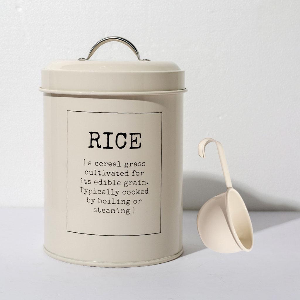 Металлический контейнер для хранения в винтажном стиле - Объем 3 л, Герметичная крышка