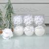 Набор ornaments из белых пенопластовых шаров в стиле легкой роскоши на Рождество с дизайном в виде лепестков