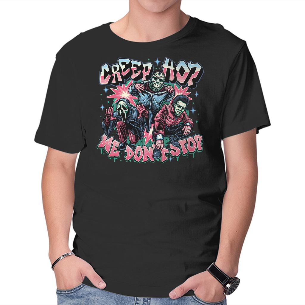 Unisex Crew Neck T-Shirt Creep Hop We Don’t Stop Graphic Short Sleeve Casual Tee