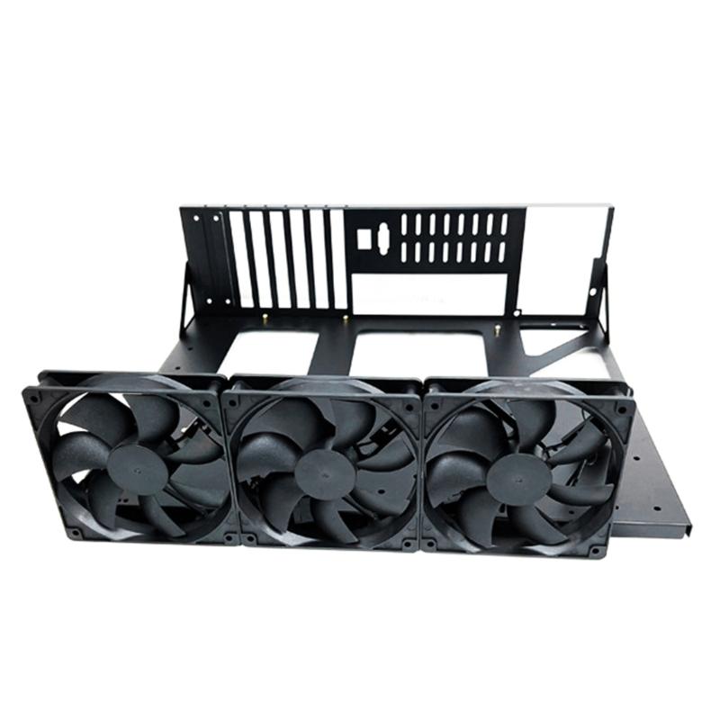 Рама для майнинг-рига для GPU Алюминиевая Открытая Рама для майнинга Корпус Рига Поддержка Графической Карты Изоляция для