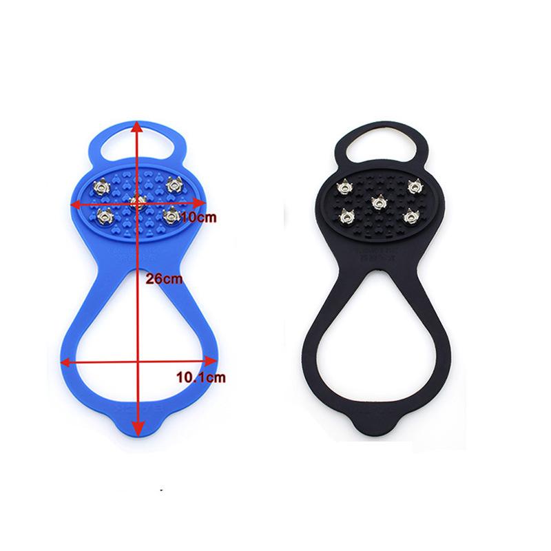 Нескользящие бахилы из силиконовой резины, кошки с пятью зубцами, чехол на подошву, удобные шипы, скалолазание на открытом воздухе, ледяная поверхность, снежный коготь