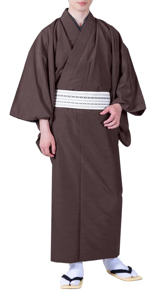 Kimono Haori Set Purple [KYOETSU] Men's Men's (LL, Rat)