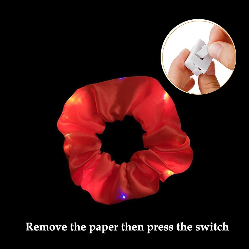 1/10 шт. Светящиеся резинки для волос LED Scrunchy Светящиеся резинки для волос Световые ободки Свадебные, Дни рождения, Подарки, Головные уборы, Аксессуары для волос