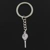 Модный брелок для ключей 30 мм, металлический брелок для ключей, ювелирные изделия, античное серебро, теннисная ракетка, кулон 30x10 мм