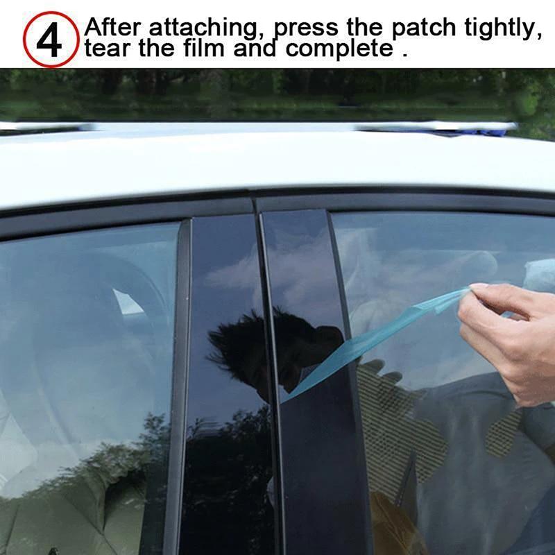 6pcs/set Glossy Black Pillar Posts Door Window Trim Decoration Cover Stickers Styling For Nissan Altima 2008-2012