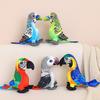 Parrot Plush Toy Realistic Colorful Bird Plushie Educational Stuffed Doll Home Office Bedroom Decoration Kids Adults Christmas Gift