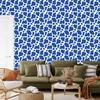 Cow Patches Wallpaper Blue and White, Blue Background for Living Room and Bedroom 50x1000