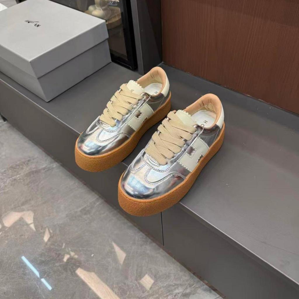 Женские ретро-кроссовки Hogan 2026S с цветовыми блоками - Увеличивающие рост, на толстой подошве, повседневный стиль