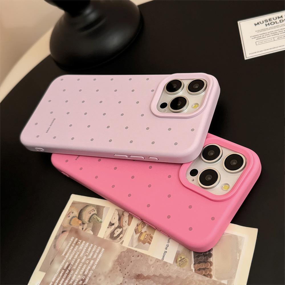 iPhone 16 15 14 Case Compatible and Suitable for 13 12promax Korean Style Simple Polka Dots