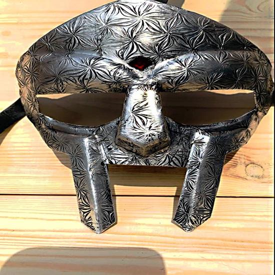Маска MF DOOM, маска для лица гладиатора, безумный злодей, стальная броня для лица, средневековая маска ручной ковки для Хэллоуина