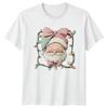 Santa Claus Watercolor Christmas Lights Unisexs TShirt Unisexs Tee Graphic Top