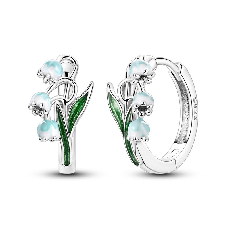 Hoop Earrings New silver 925 Rainbow, Shell, Women's Earrings Making jewelry For Women as Wedding Party Gifts