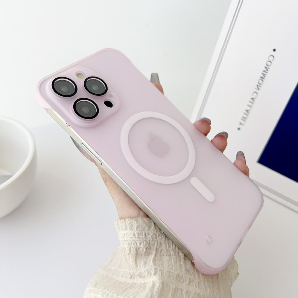 Ultra-thin Borderless Phone Case, Magsafe Magnetic 14, Skin-like Matte 13, Pro Max Hard Shell