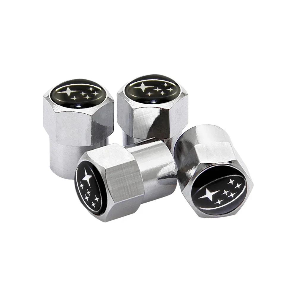 For Subaru WRX Forester XV Outback Impreza STI Legacy BRZ Tribeca 4pcs Car Wheel Tire Valves Tyre Stem Air Caps Cover X5