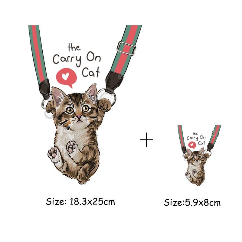 Наклейки с изображением кота для одежды, футболки для мальчиков, платья, наклейки на одежду, новый дизайн, нашивка «сделай сам», на одежду, можно стирать