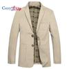 Cozy Up Men's Retro Wash Slim Two Button Denim Blazer Jacket Casual Sport Coat