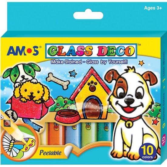 Amos 10.5ml X 10 Types of Glass Deco Set, Mixed Colors, 1 Set, a Popular Character In Korea