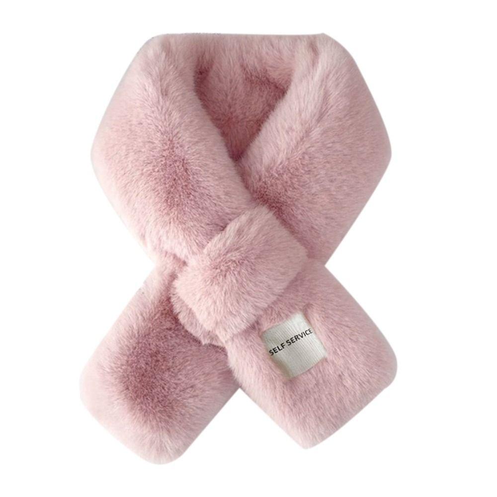 Плюшевый женский зимний плюшевый шарф-крест, тепловой утеплитель для шеи, снуд-хомут, шарф-труба из флиса для лыж и мотоцикла