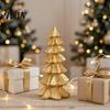 High Grade Holiday Decorations Golden Christmas Tree Ornament for Tabletop Decor, Modern Resin Xmas Chic Shop Window Displays Figurine, Table
