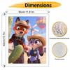 Disney Zootopia Nick and Judy Digital Oil Painting Art Kit Hand Painted Home Decor