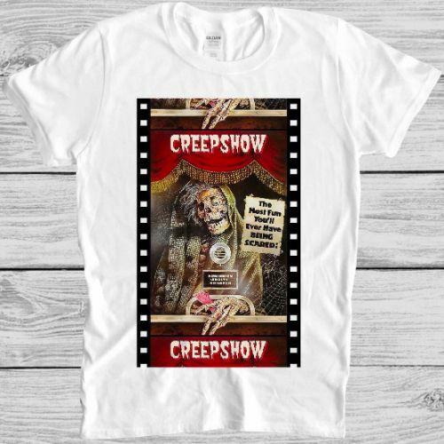 Футболка Creep Show Черная комедия Хоррор 80-е Хэллоуин Череп Забавная футболка M26