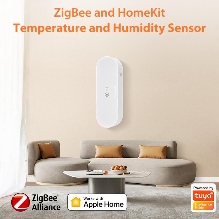 Tuya Zigbee Smart Temperature and Humidity Sensor Micro USB / Battery Powered Home Security Work with Homekit Alexa Google Home