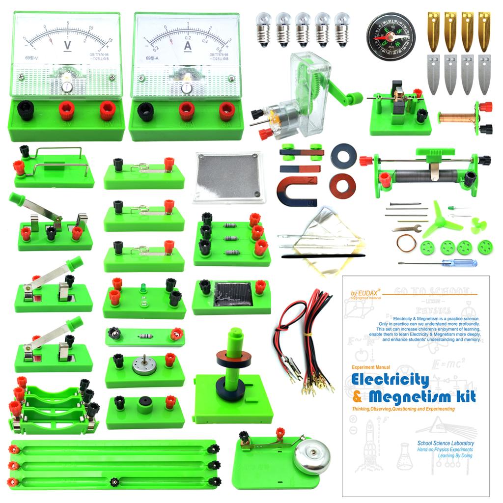 School Physics Labs Basic Electricity Discovery Circuit and Magnetism Experiment Kits for Junior Senior High