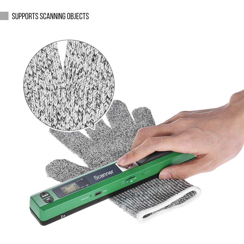 Portable Handheld Wand Wireless Scanner A4 Size 900DPI JPG/PDF Formate LCD Display with Protecting