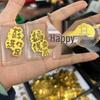999 Чистого Золота Принцесса Привлекающая Богатство Золотой Лист Бог Богатства Сокровищница Наклейка на Телефон