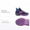 Баскетбольные кроссовки LiNing Pioneer Team Mesh Shock Absorbing Anti-Slip, износостойкие, средней высоты, детские баскетбольные кроссовки Crystal-Purple YKBR052-3