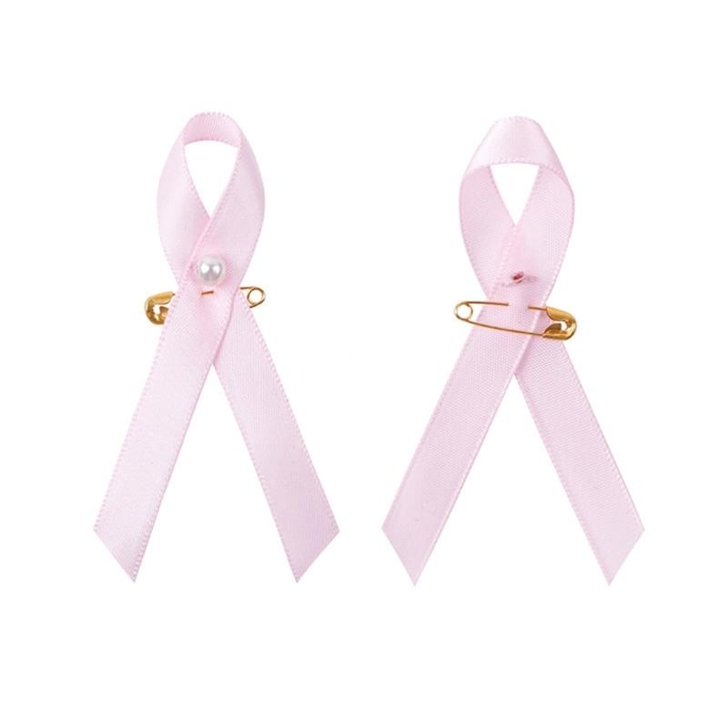 Набор из 200 брошей-булавок с лентами, красивые дизайны, розовая лента, эмалевая булавка, значки для информирования о здоровье и осведомленности о раке молочной железы