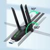 AX900 Двухдиапазонный WiFi6 USB-адаптер 4 Антенны 2.4G/5ГГц 900 Мбит/с WiFi-донгл Без драйверов USB-интерфейс Беспроводная сетевая карта