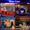 Multi-Panel Sync Led Eyes Display 96X16 LED Sign (23.4"X4.73") | USB 5V Programmable Scrolling Text/Animation | APP + Remote For Car/Store