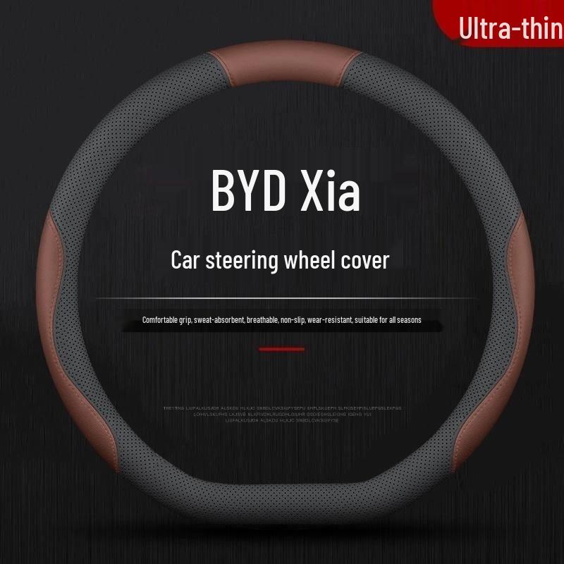 BYD Xia DMI Steering Wheel Cover: Nappa Leather, All-Season, Non-Slip.